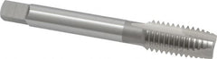 OSG - 1/2-13 UNC, 3 Flute, Bright Finish, High Speed Steel Spiral Point Tap - Plug Chamfer, Right Hand Thread, 3-3/8" OAL, 1-21/32" Thread Length, 0.367" Shank Diam, Series 105 - Exact Tooling