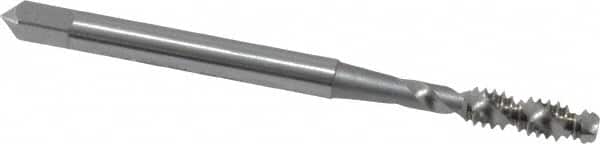 OSG - #6-32 UNC 2 Flute 3B Bottoming Spiral Flute Tap - High Speed Steel, Bright Finish, 2" OAL, Right Hand Flute, Right Hand Thread, H2, Series 106/107 - Exact Tooling
