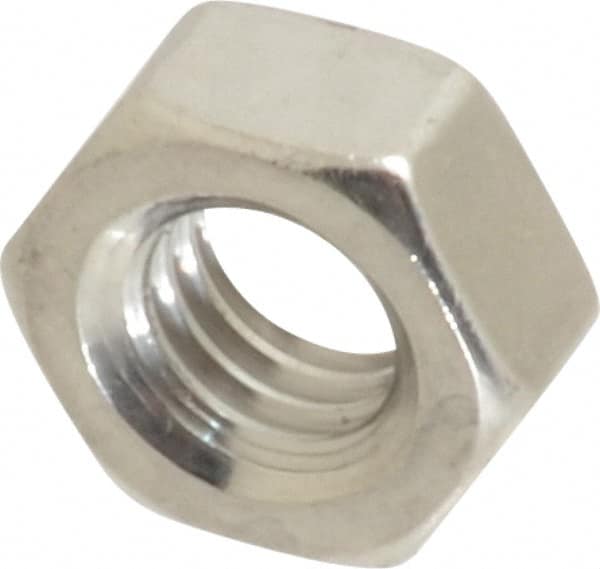 Value Collection - M6x1.00 Metric Coarse Stainless Steel Right Hand Hex Nut - 10mm Across Flats, 5mm High, Uncoated - Exact Tooling