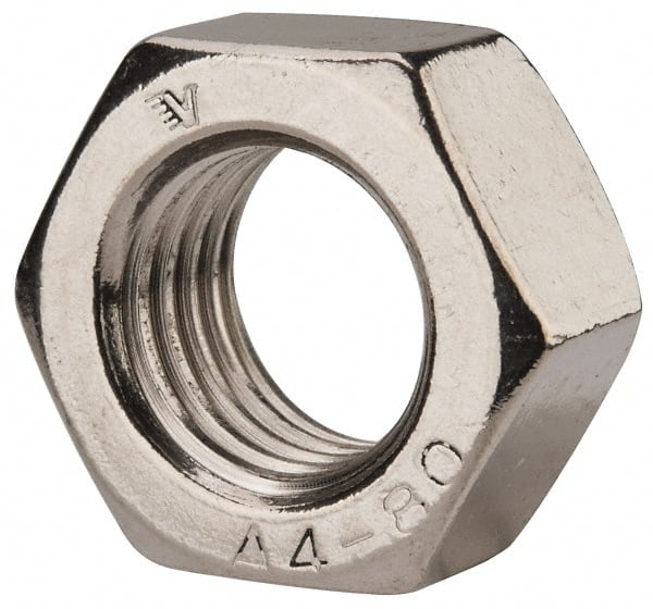 Value Collection - M24x3.00 Metric Coarse Stainless Steel Right Hand Hex Nut - 36mm Across Flats, 19mm High, Uncoated - Exact Tooling