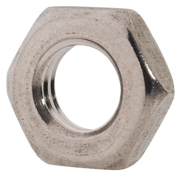 Value Collection - M6x1.00 Metric Coarse Stainless Steel Right Hand Hex Jam Nut - 10mm Across Flats, 3.2mm High, Uncoated - Exact Tooling