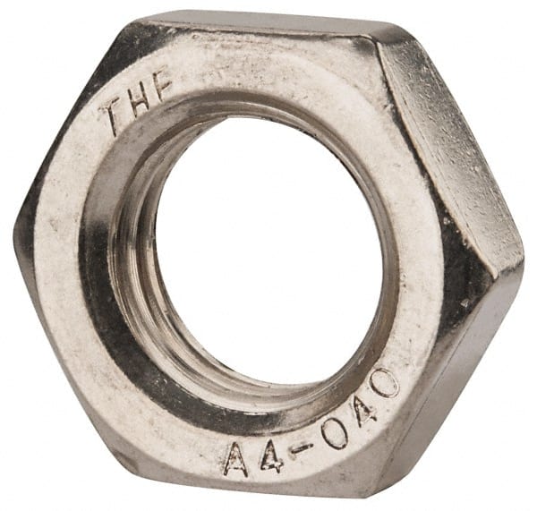 Value Collection - M24x3.00 Metric Coarse Stainless Steel Right Hand Hex Jam Nut - 36mm Across Flats, 12mm High, Uncoated - Exact Tooling