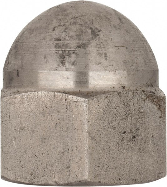 Value Collection - M30x3.5 Metric Coarse, 46mm Width Across Flats, Uncoated, Stainless Steel Acorn Nut - 54mm Overall Height, Austenitic A4, DIN 1587 - Exact Tooling