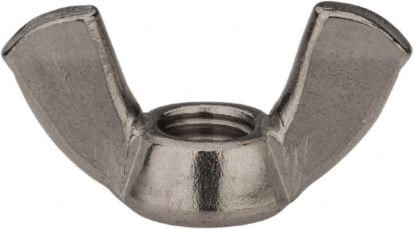 Value Collection - M8x1.25 Metric Coarse, Stainless Steel Standard Wing Nut - Grade 316, Austenitic Grade A4, 30.3mm Wing Span, 14.8mm Wing Span - Exact Tooling