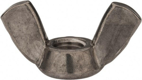 Value Collection - M12x1.75 Metric Coarse, Stainless Steel Standard Wing Nut - Grade 316, Austenitic Grade A4, 49.4mm Wing Span, 24.1mm Wing Span - Exact Tooling