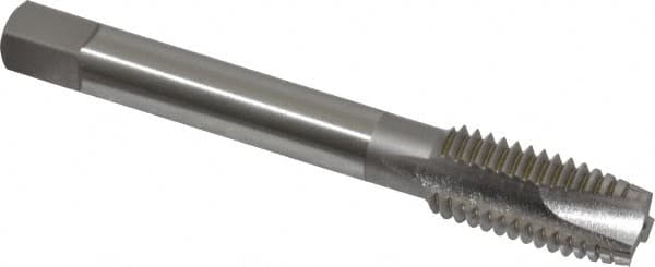OSG - M12x1.75 Metric Coarse, 3 Flute, Bright Finish, High Speed Steel Spiral Point Tap - Plug Chamfer, Right Hand Thread, 3-3/8" OAL, 1-21/32" Thread Length, 0.367" Shank Diam, 6H Class of Fit, Series 142 - Exact Tooling
