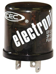 Value Collection - 3 Terminals, 1 to 12 Lamps, Electronic Flasher - 60 to 120 Flashes per Min, 25 Amps, 11 to 15 Volts - Exact Tooling