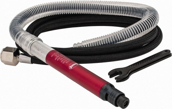 Sioux Tools - 1/8" Collet, Straight Handle, Straight Air Die Grinder - 54,000 RPM, Remote Exhaust, 16.8 CFM, 0.1 hp, 6.21 bar - Exact Tooling