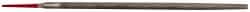 Simonds File - 10" Long, Bastard Cut, Round American-Pattern File - Double Cut, Tang - Exact Tooling