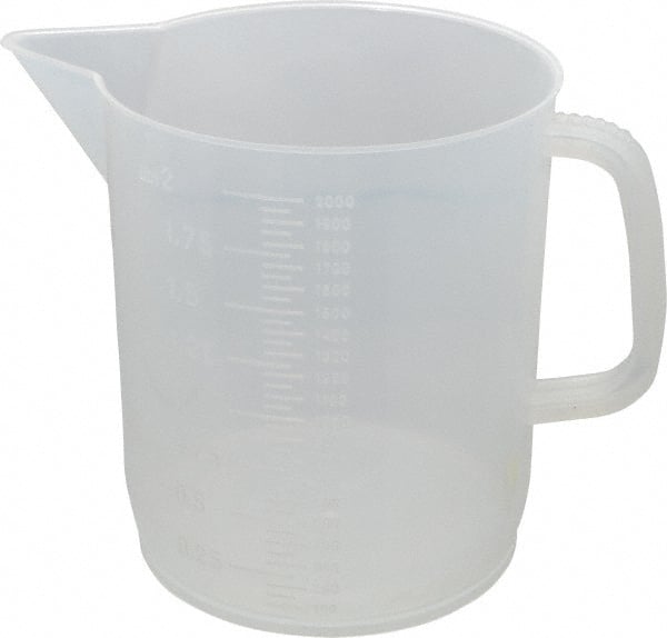 Dynalon Labware - 2,000 ml Polypropylene Graduated Beaker - 50 ml Graduation, 5-23/32" Diam x 6-1/2" High - Exact Tooling