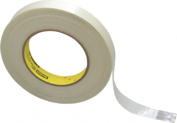 3M - 3/4" x 60 Yd Clear Rubber Adhesive Packaging Tape - Polypropylene Film Backing, 6.6 mil Thick, 380 Lb Tensile Strength, Series 8981 - Exact Tooling