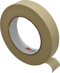 3M - 1" Wide x 60 Yd Long Tan Paper Masking Tape - Series 2308, 5.3 mil Thick, 22 In/Lb Tensile Strength - Exact Tooling