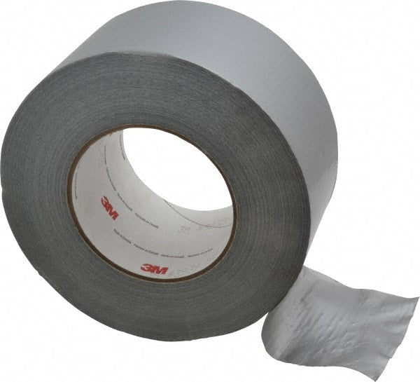 3M - 3" x 55m Silver Duct Tape - 9 mil, Rubber Adhesive, Polyethylene Film Backing, 25 Lb/ln Tensile Strength, 200°F Max, Series 3939 - Exact Tooling