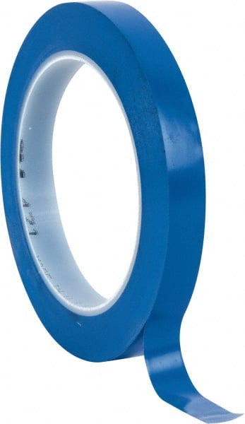 3M - Blue Solid Color Vinyl Tape - 1/2" Wide x 108' Long x 5.2 mil Thick, General Traffic - Exact Tooling