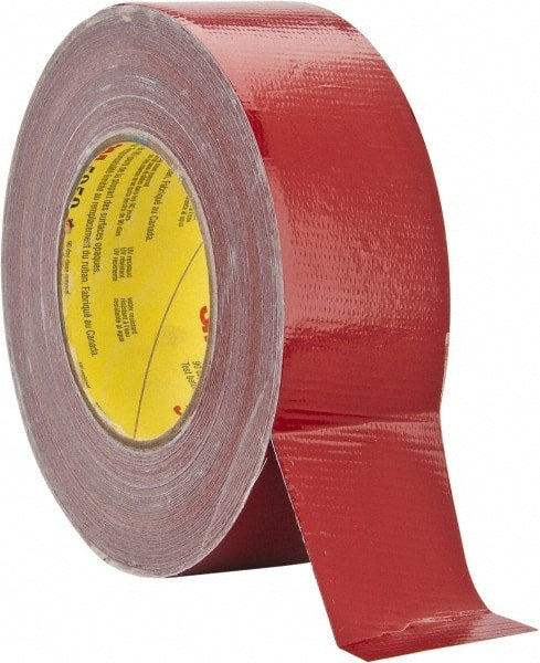 3M - 2" Wide x 45 Yd Long Red Polyethylene Film Masking Tape - Series 5959, 12 mil Thick, 35 In/Lb Tensile Strength - Exact Tooling