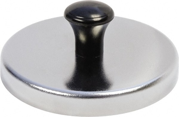 Mag-Mate - 3-3/16" Diam Magnetic Print Holder - Round, 1-3/16" High, 47.5 Lb Average Magnetic Pull - Exact Tooling