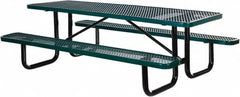 Vestil - 72" Long x 61-5/8" Wide x 30.38" High Stationary Activity/Utility Table without Back Rests - Green, Steel - Exact Tooling