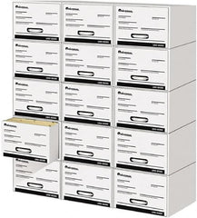 UNIVERSAL - 15 Compartment, 14 Inch Wide x 25-1/2 Inch Deep x 11-1/2 Inch High, File Storage Box - Plastic, White - Exact Tooling