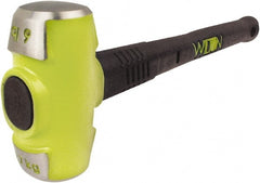 Wilton - 6 Lb Head, 16" Long Sledge Hammer - Steel Head, Steel Handle with Grip - Exact Tooling