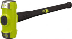 Wilton - 14 Lb Head, 24" Long Sledge Hammer - Steel Head, Steel Handle with Grip - Exact Tooling