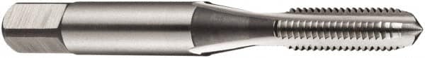 DORMER - #10-24 UNC, 3 Flute, Bottoming, Plug & Taper, Bright Finish, High Speed Steel Tap Set - Right Hand Cut, 50mm OAL, 2B Class of Fit, Series E108 - Exact Tooling