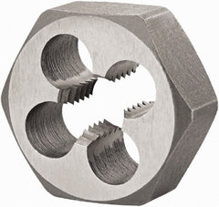 DORMER - 3/4-14 BSPP Thread, Nonadjustable Round Pipe Die - High Speed Steel, Right Hand Thread - Exact Tooling