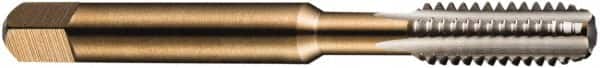 DORMER - #10-32 UNF, 3 Flute, Bottoming, Plug & Taper, Bright Finish, High Speed Steel Tap Set - Right Hand Cut, 58mm OAL, 2B Class of Fit, Series E524 - Exact Tooling