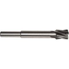 Union Butterfield - 1/2" Diam, 1/4" Shank, Diam, 4 Flutes, Straight Shank, Interchangeable Pilot Counterbore - Exact Tooling