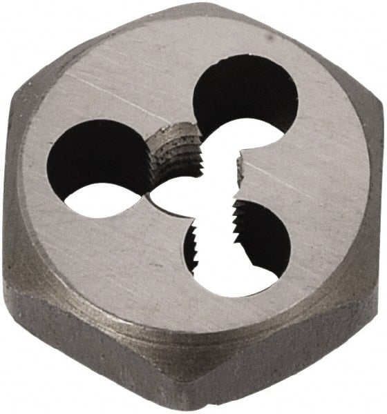 Union Butterfield - M20x2.50 Metric Coarse Thread, 1-7/16" Hex, Right Hand Thread, Hex Rethreading Die - Chromium Steel, 3/4" Thick, Series 2325M - Exact Tooling