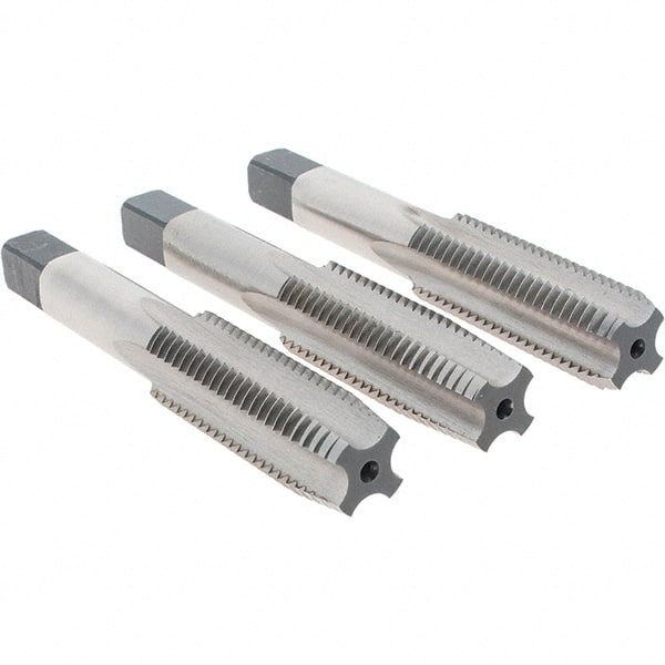 Union Butterfield - M16x2.00 Metric Coarse, 4 Flute, Bottoming, Plug & Taper, Bright Finish, High Speed Steel Tap Set - Right Hand Cut, 3-13/16" OAL, 1-13/16" Thread Length, 6H Class of Fit, Series 1700M - Exact Tooling