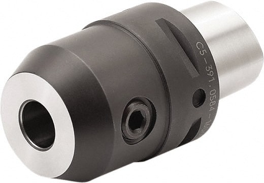 Seco - C5 Modular Connection 12mm Hole End Mill Holder/Adapter - 42mm Nose Diam, 60mm Projection, Through-Spindle Coolant - Exact Tooling