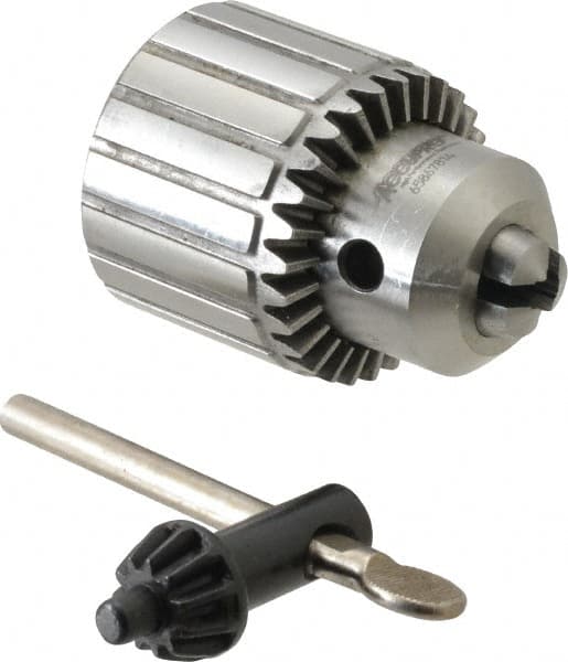 Accupro - JT33, 3/64 to 1/2" Capacity, Tapered Mount Drill Chuck - Keyed, 46mm Sleeve Diam, 62mm Open Length - Exact Tooling