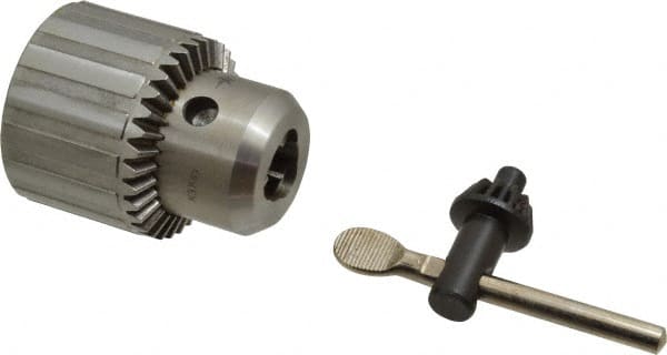 Accupro - JT33, 1/32 to 1/2" Capacity, Tapered Mount Drill Chuck - Keyed, 2.087" Sleeve Diam, 2.717" Open Length - Exact Tooling