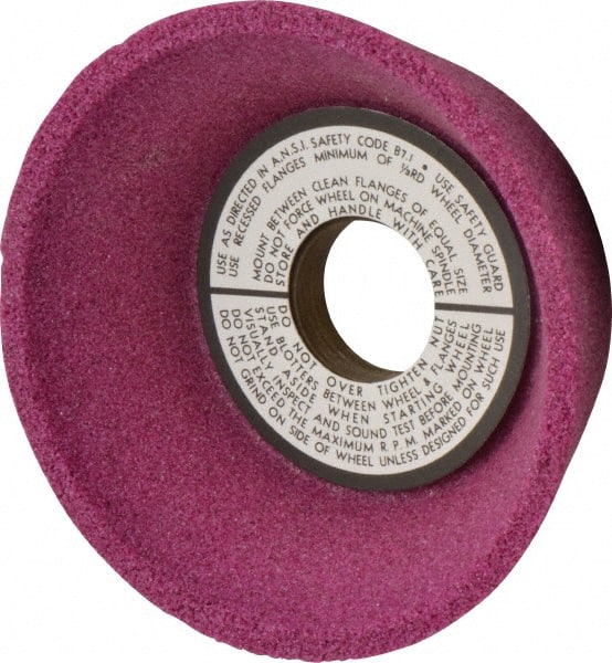 Grier Abrasives - 5" Diam, 1-1/4" Hole Size, 2-3/16" Overall Thickness, 46 Grit, Type 11 Tool & Cutter Grinding Wheel - Coarse Grade, Aluminum Oxide, H Hardness, Vitrified Bond, 4,966 RPM - Exact Tooling