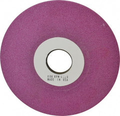 Grier Abrasives - 6" Diam, 1-1/4" Hole Size, 1/2" Overall Thickness, 80 Grit, Type 12 Tool & Cutter Grinding Wheel - Medium Grade, Aluminum Oxide, K Hardness, Vitrified Bond, 4,138 RPM - Exact Tooling