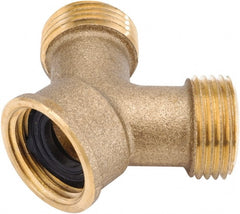 ANDERSON METALS - 3/4 GHT Garden Hose F x M x M Garden Hose Y - Zinc, Female Hose to Male Hose to Male Hose Connector - Exact Tooling