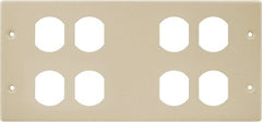 Hubbell Wiring Device-Kellems - 10.22 Inch Long x 4-3/4 Inch High, Rectangular 4 Gang Raceway Cover Plate - Ivory, For Use with HBL4750 Series Raceways - Exact Tooling