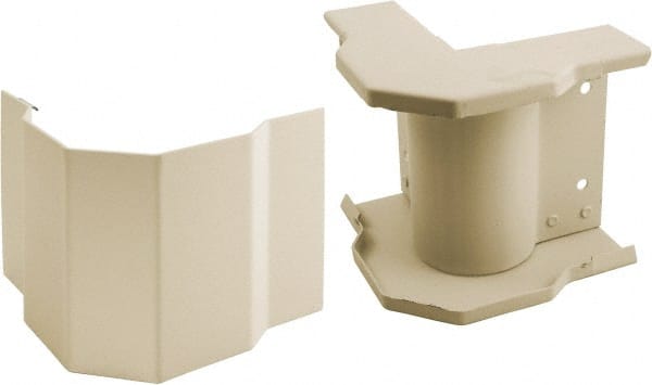 Hubbell Wiring Device-Kellems - 4.88 Inch Long x 4-3/4 Inch High, Raceway Elbow End - Ivory, For Use with HBL4750 Series Raceways - Exact Tooling