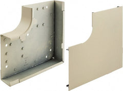 Hubbell Wiring Device-Kellems - 7.23 Inch Long x 1.62 Inch High, Raceway Elbow End - Ivory, For Use with HBL4750 Series Raceways - Exact Tooling