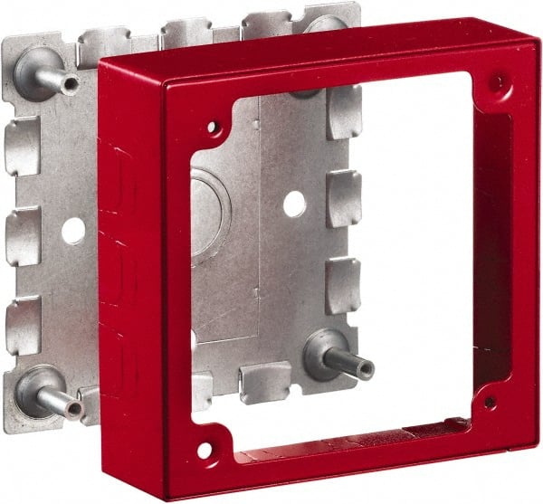 Hubbell Wiring Device-Kellems - 4.64 Inch Long x 1.38 Inch Wide x 4.54 Inch High, Rectangular Raceway Box - Red, For Use with HBL500 Series Raceways and HBL750 Series Raceways - Exact Tooling