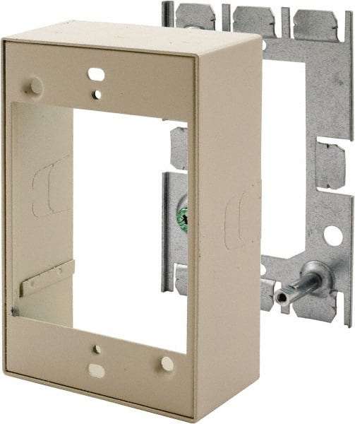 Hubbell Wiring Device-Kellems - 2.82 Inch Long x 1.38 Inch Wide x 4.54 Inch High, Rectangular Raceway Box - Ivory, For Use with HBL500 Series Raceways and HBL750 Series Raceways - Exact Tooling
