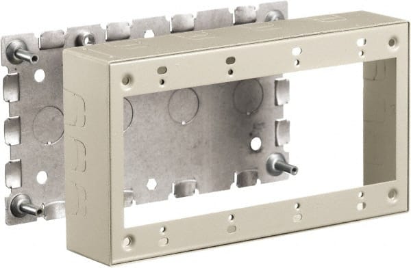 Hubbell Wiring Device-Kellems - 8.26 Inch Long x 1-3/4 Inch Wide x 4.54 Inch High, Rectangular Raceway Box - Ivory, For Use with HBL500 Series Raceways and HBL750 Series Raceways - Exact Tooling