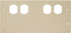 Hubbell Wiring Device-Kellems - 10.22 Inch Long x 4-3/4 Inch High, Rectangular Raceway Plate - Ivory, For Use with HBL4750 Series Raceways - Exact Tooling