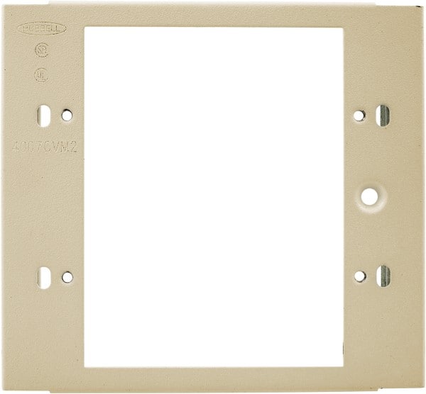 Hubbell Wiring Device-Kellems - 4.32 Inch Long x 4-3/4 Inch High, Rectangular Raceway Plate - Ivory, For Use with HBL4700 Series Raceways and HBL4750 Series Metal Raceways - Exact Tooling