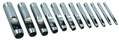 12 Piece - 1/8; 5/32; 3/16; 7/32; 1/4; 5/16; 3/8; 7/16; 1/2; 9/16; 5/8; 3/4" - Pouch - Hollow Punch Set - Exact Tooling