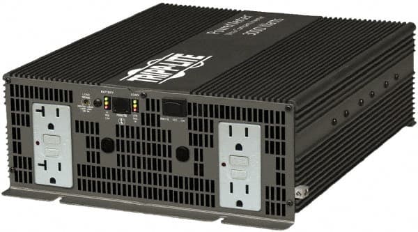 Tripp-Lite - 4 Connection, 12 VDC Input, 120 VAC Output, 6,000 Peak Wattage, Surface Mount Power Inverter - 10-1/2" Wide x 4" Deep x 4" High, 3,000 Watt Continuous Output Power, Fan Cooled - Exact Tooling