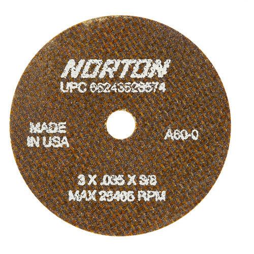 3 x .060 × 1/4″ OBNA2 Small Diameter Cut-Off Wheel <=3″ 23A 60 O BNA2 Type 01/41 - Exact Tooling