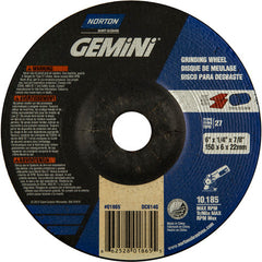 6 × 1/4 × 7/8″ Gemini Grinding Wheel A 24 S Type 27 - Exact Tooling