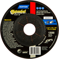 4-1/2″ × 1/8″ × 7/8″ Gemini Non-Woven Depressed Center Wheel Type 27 36 Grit - Exact Tooling