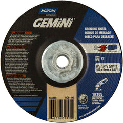 6 × 1/4 × 5/8 - 11″ Gemini Grinding Wheel A 24 S Type 27 - Exact Tooling